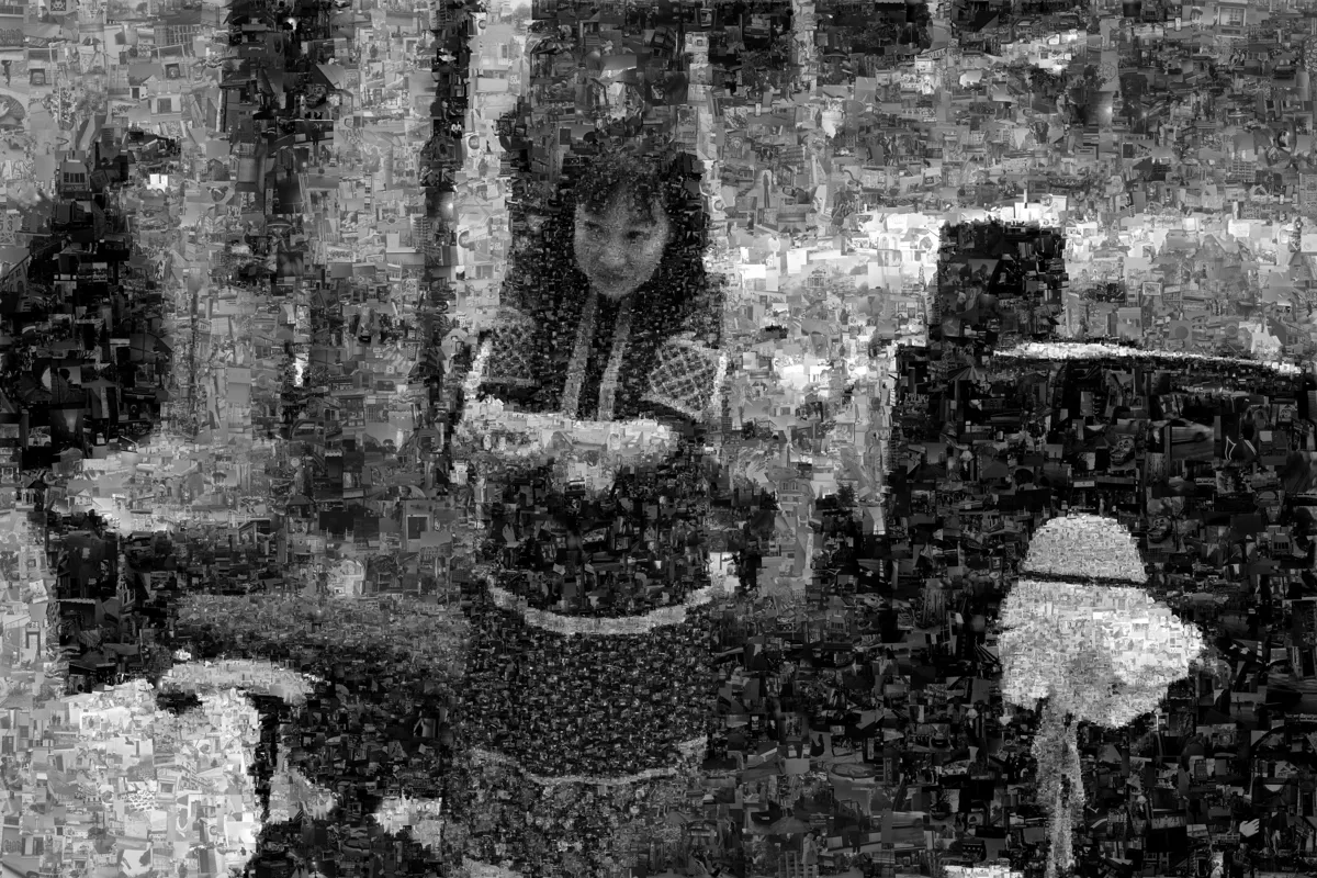 Tokyo Market: mosaic of street photographs